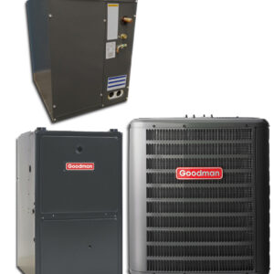 1.5 Ton Goodman 14.5 SEER2 80% AFUE 40K BTU Single Stage Gas Split GLXS4BA1810, GR9S800403A, Cased Coil